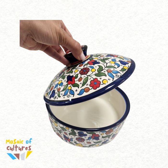 Serving Pot — Hand-Painted Ceramic