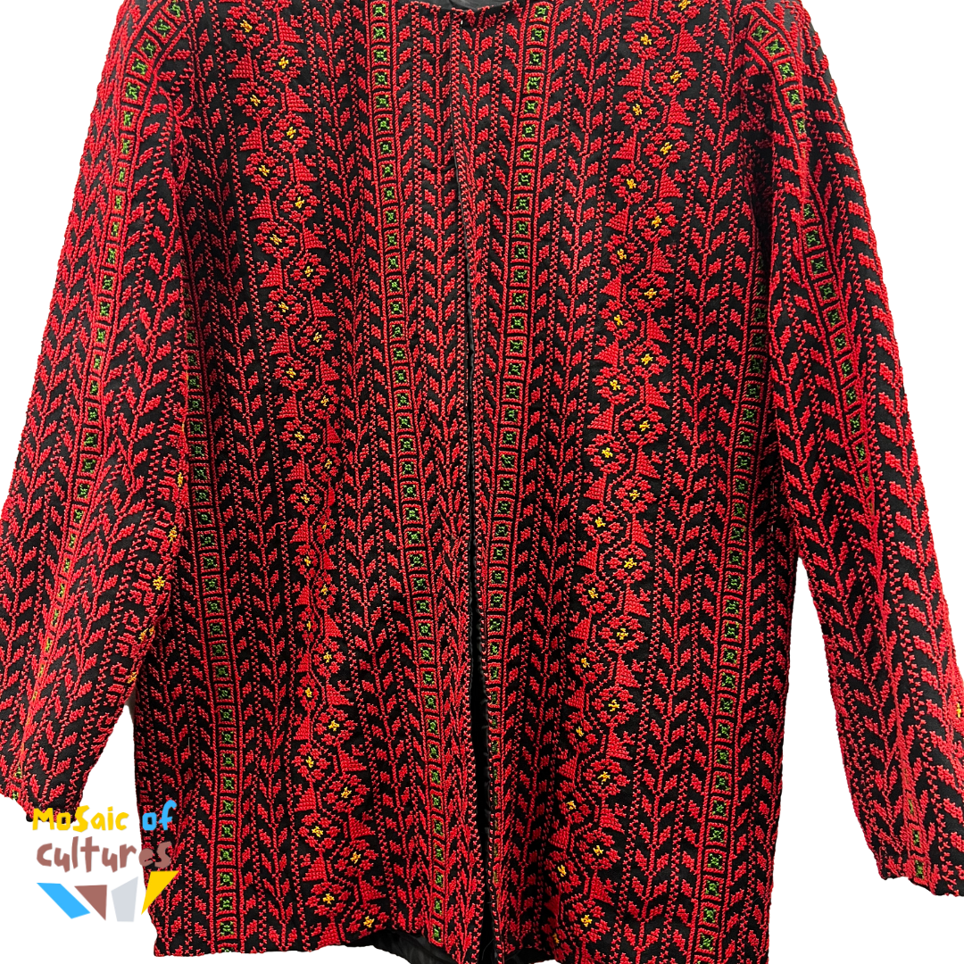 Red Tatreez Jacket