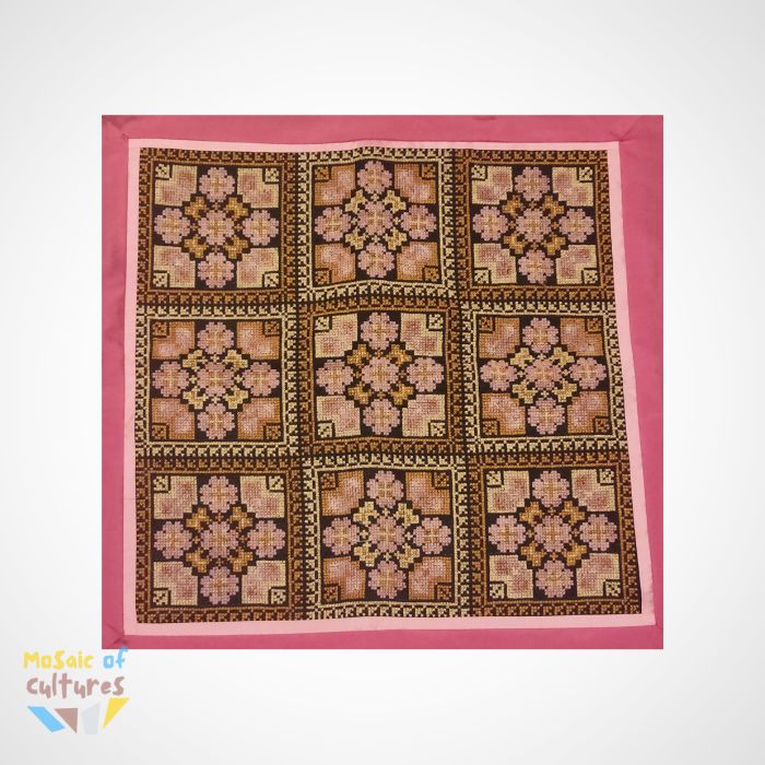 Tatreez Cushion Cover in Pink