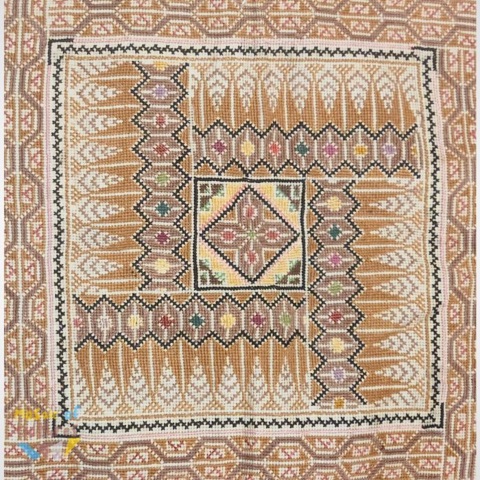 Tatreez Cushion Cover in Gold - Medium