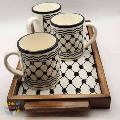 Kufiyyeh aPattern Mug and Tray