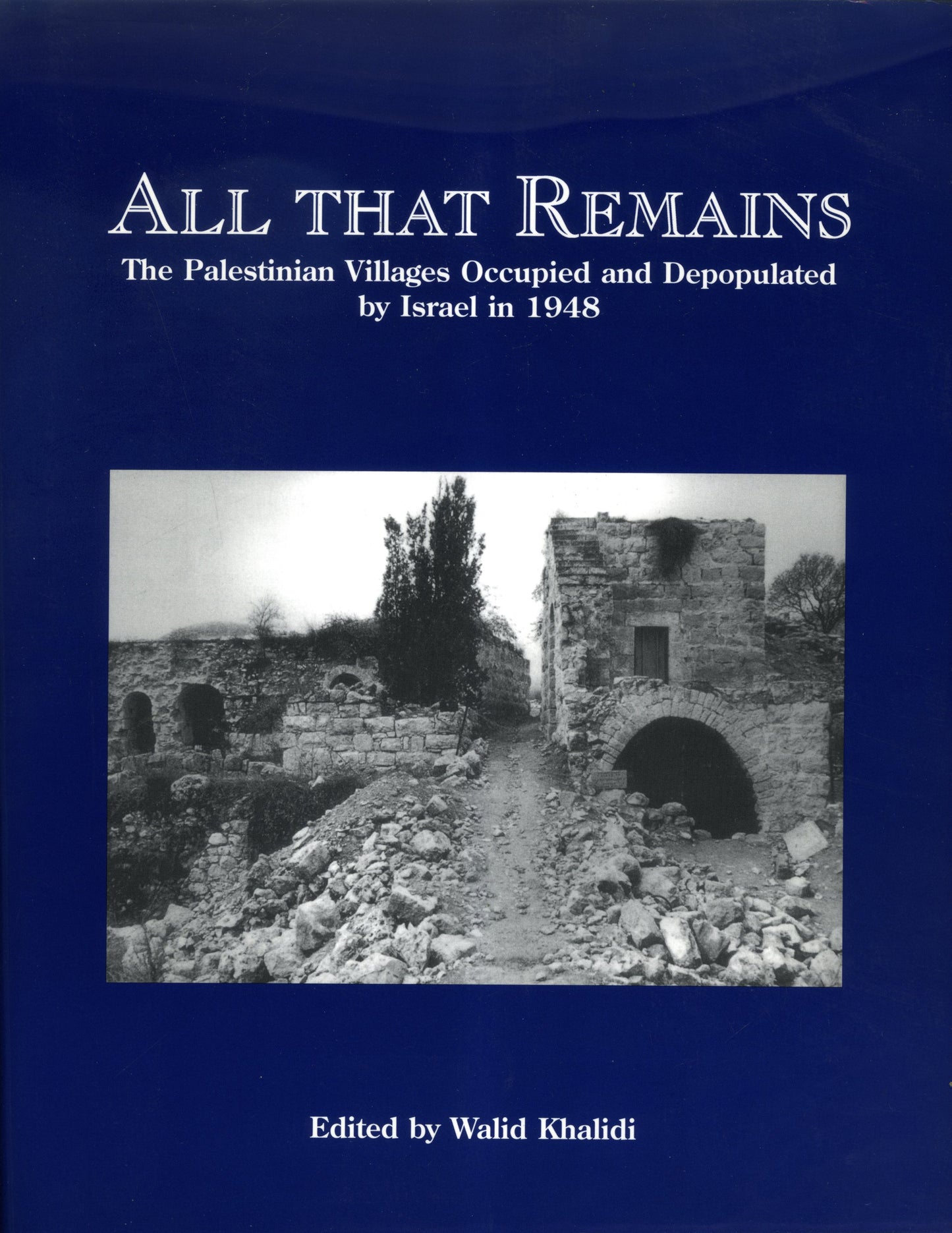 All That Remains The Palestinian Villages Occupied and Depopulated by Israel in 1948 by Walid Khalidi
