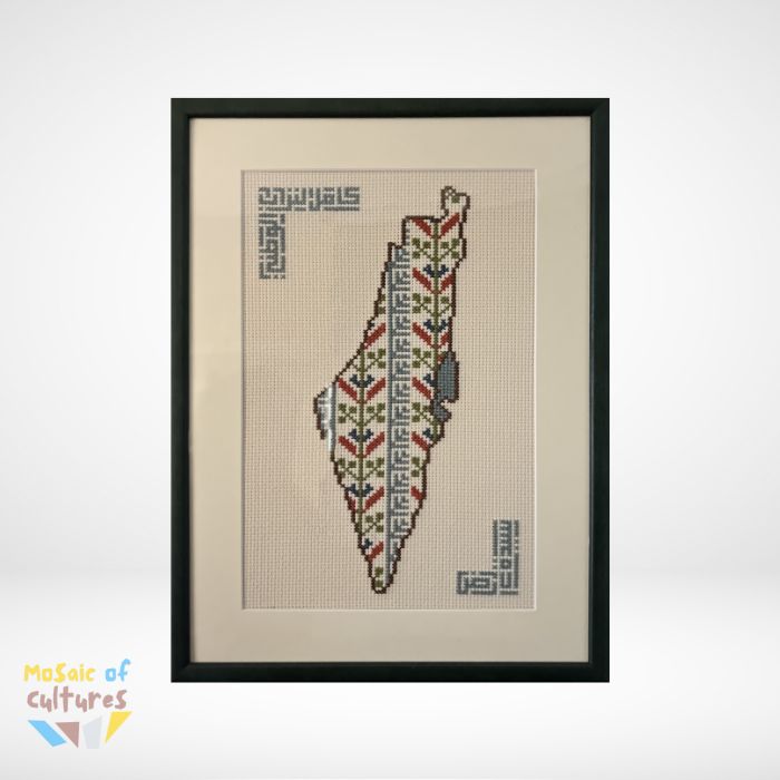 Palestine Map Tatreez Frame