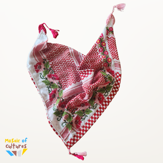 Kuffiyyeh Hand Embroided Scarf - Hannoun