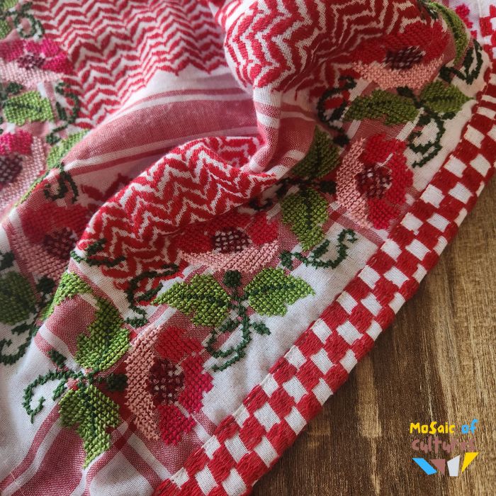 Kuffiyyeh Hand Embroided Scarf - Hannoun