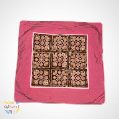 Tatreez Cushion Cover in Pink