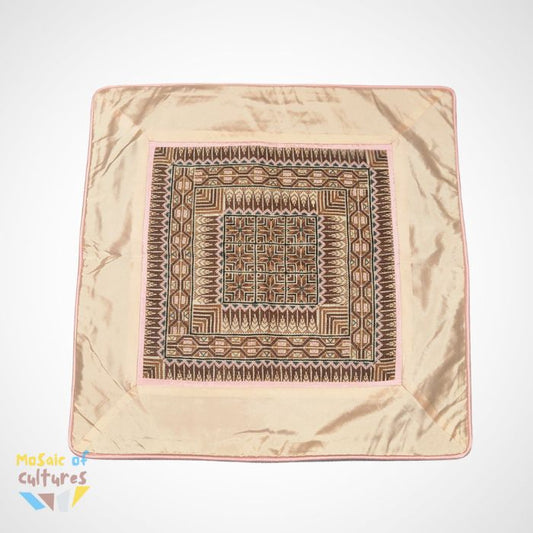 Tatreez Cushion Cover in Gold - Medium