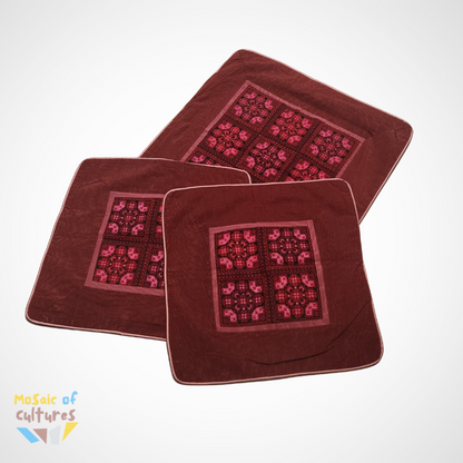 Tatreez Red Cushion Cover Set of Three