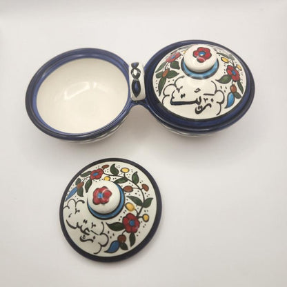 Palestinian Oil & Zatar ceramic basket