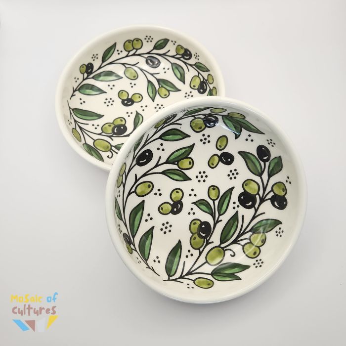 Olive Pattern Plate crafted in Hebron